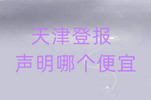 天津登報(bào)聲明哪個(gè)便宜