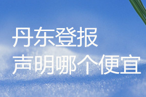 丹東登報聲明哪個便宜