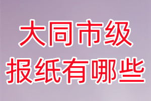 大同市級(jí)報(bào)紙有哪些